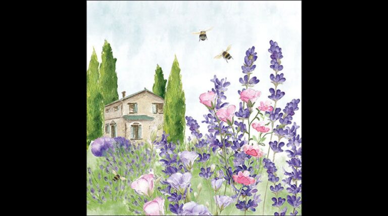 AMB.13319840 Lavender meadow papírszalvéta 33x33cm