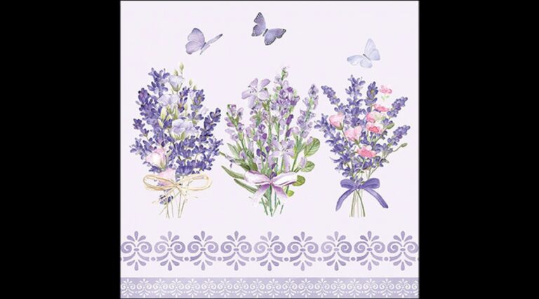AMB.13319736 Lovely lavender lilac papírszalvéta 33x33cm