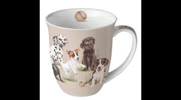 AMB.18419470 Playing puppies porcelánbögre 0