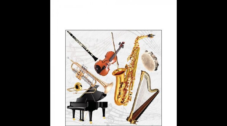 AMB.12519590 Music instruments papírszalvéta 25x25cm