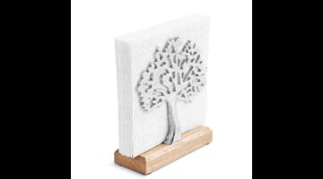 AMB.19402465 Fém szalvétatartó fa aljjal