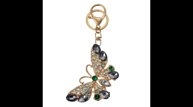 CLEEF.JZKC0191 Fém kulcstartó pillangós