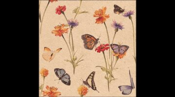 AMB.13319336 Recycled Butterfly garden nature papírszalvéta 33x33cm