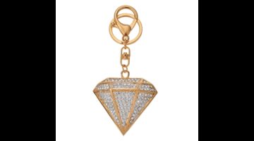 CLEEF.JZKC0181 Fém kulcstartó gyémántkő forma