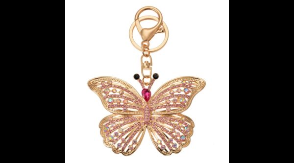 CLEEF.JZKC0176 Fém kulcstartó lepkés