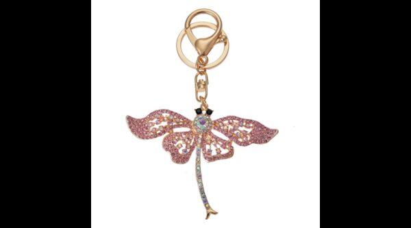 CLEEF.JZKC0167 Fém kulcstartó szitakötős