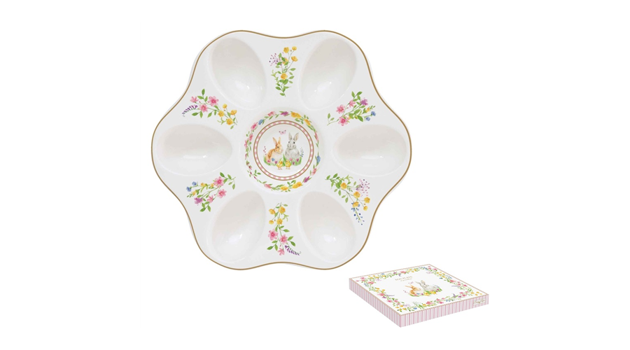 R2S.1337EAST  Porcelán tojáskínáló tálca 21cm