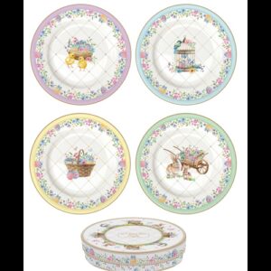 R2S.924SPBL Porcelán desszerttányérszett 4db-os