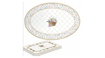 R2S.1316SPBL Porcelán ováltálca 35x23