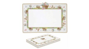 R2S.2092SPBL Porcelán kínálótálca 35x24