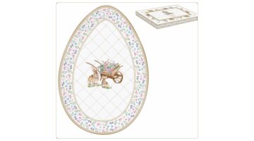 R2S.2096SPBL Porcelán kínálótálca 30x21cm