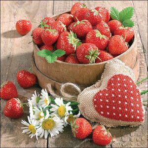 AMB.13319650 Tasty strawberries papírszalvéta 33x33cm