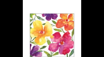 AMB.12519395 Happy bloomers papírszalvéta 25x25cm