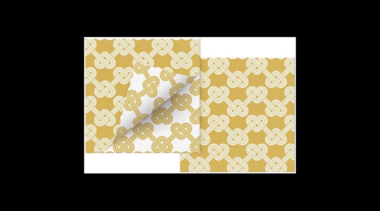 P.W.SDLD001000 Double Design Hearts Pretzels papírszalvéta 33x33cm