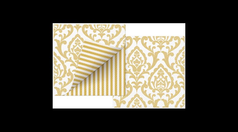 P.W.SDLD000409 Double Design Portuguese Tiles Stripe (gold) 33x33cm
