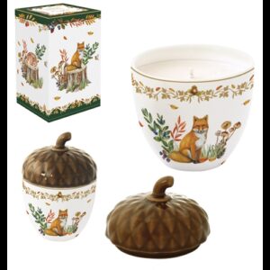 R2S.1647FODR Gyertya porcelántálkában fedővel