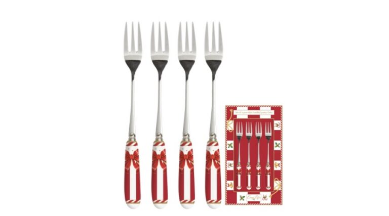 R2S.969CTAL Rozsdamentes süteményes villaszett 4 db-os