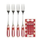 R2S.969CTAL Rozsdamentes süteményes villaszett 4 db-os