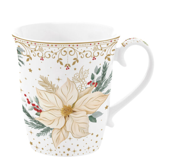 Porcelánbögre 275ml, dobozban, White Elegance