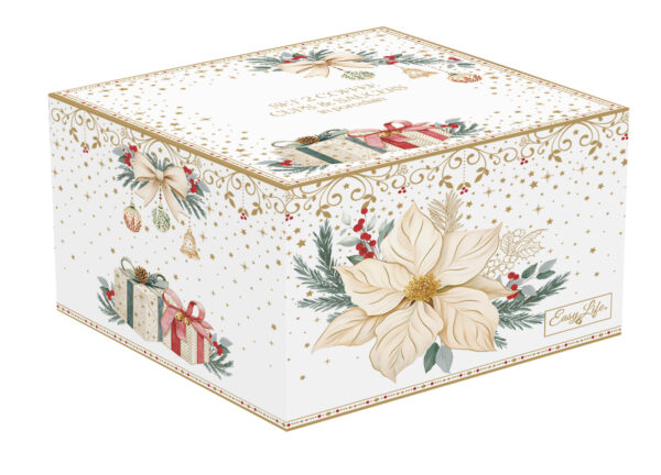 Porcelán eszpresszócsésze+alj 2 személyes, 80ml, dobozban, White Elegance