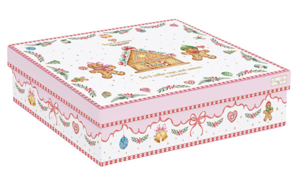 Porcelán eszpresszócsésze+alj 6 személyes, 100ml, dobozban, Coffee Mania, Sweet Christmas