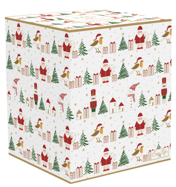 Porcelán cukortartó, 9×11,5cm, dobozban, Let it Snow