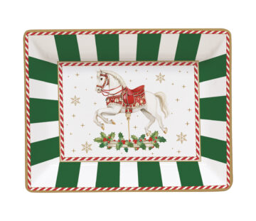 Porcelán kistálka 14x11cm, dobozban, Christmas Tale