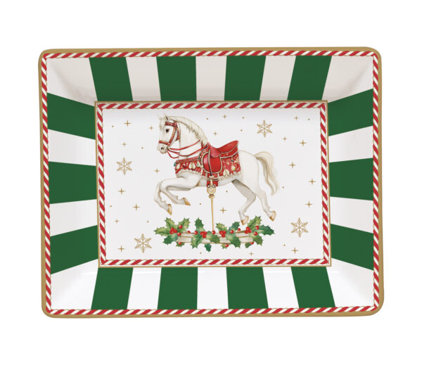 Porcelán kistálka 14x11cm, dobozban, Christmas Tale