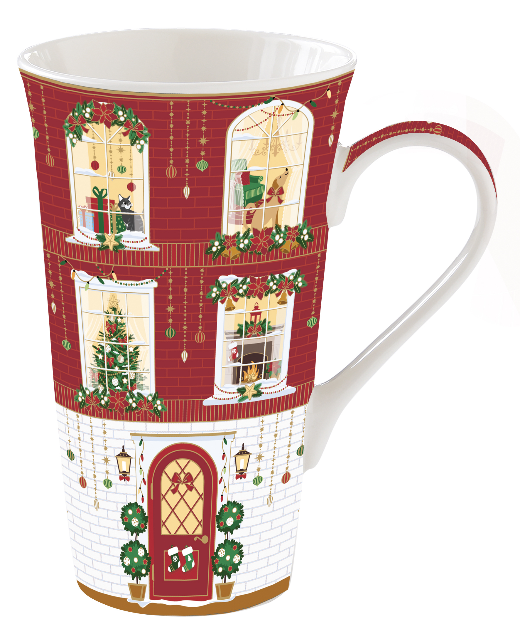 Porcelánbögre 600ml, dobozban, Festive Avenue,Atmosphere