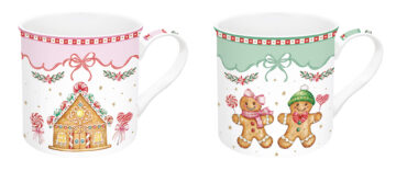 Porcelán bögreszett 2db-os, 300ml, dobozban, Sweet Christmas