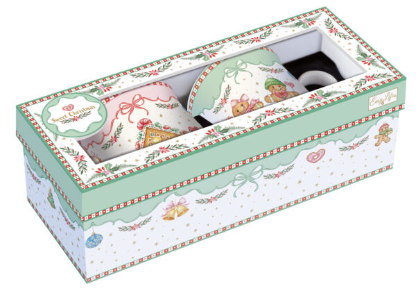 Porcelán bögreszett 2db-os, 300ml, dobozban, Sweet Christmas