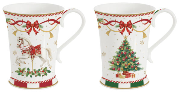 Porcelán bögreszett 2db-os, 300ml, dobozban, Christmas Tale