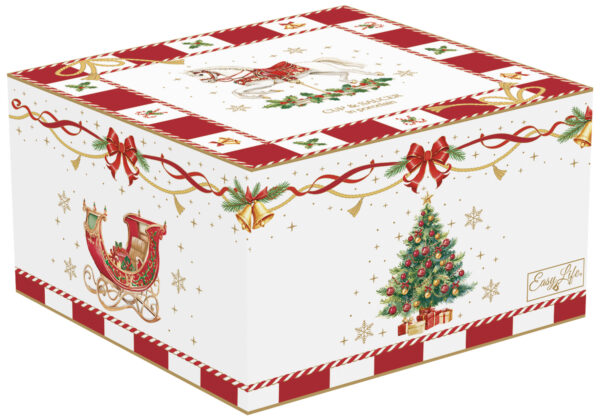 Porcelán teáscsésze+alj, 200ml, dobozban, Christmas Tale