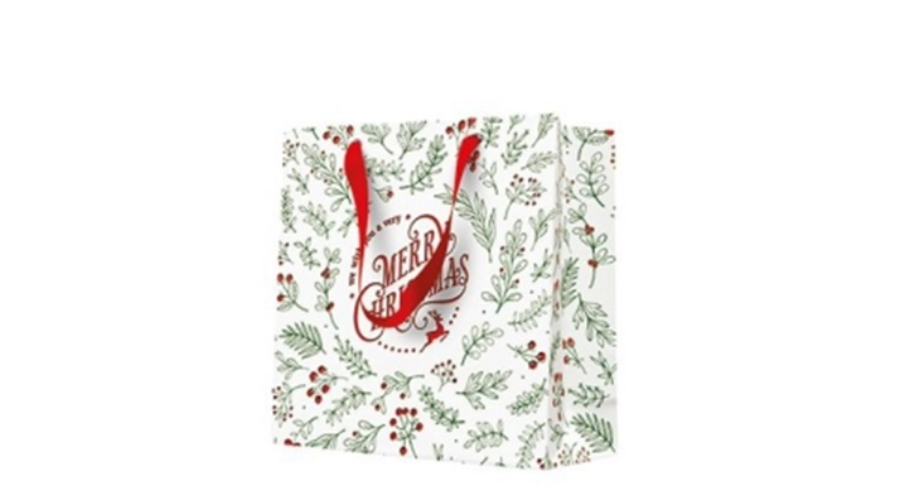 P.W.AGB2020210 Green Floral Magic papír ajándéktáska cd-s 17x17x6cm