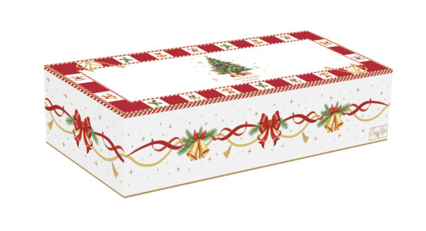 Porcelán csillagtálka szett 3 db-os, bambusztálcán, 34x12cm, dobozban, Christmas Tale