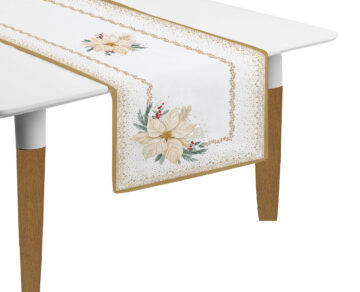 Asztali futó 45x140cm, 2 db-os, 100% pamut, White Elegance