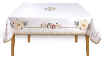 Asztalterítő 145x180cm, 100% pamut, White Elegance