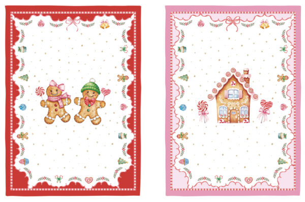 Konyharuhaszett 2 db-os 50x70cm, 100% pamut, Sweet Christmas