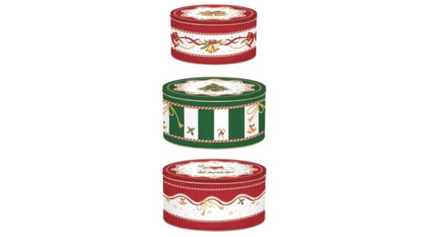 R2S.099CTAL Fémdoboz 3 db-os szett kerek