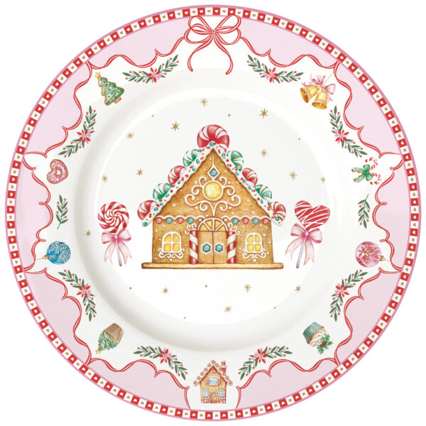 Porcelán desszerttányér 19,5cm, Sweet Christmas