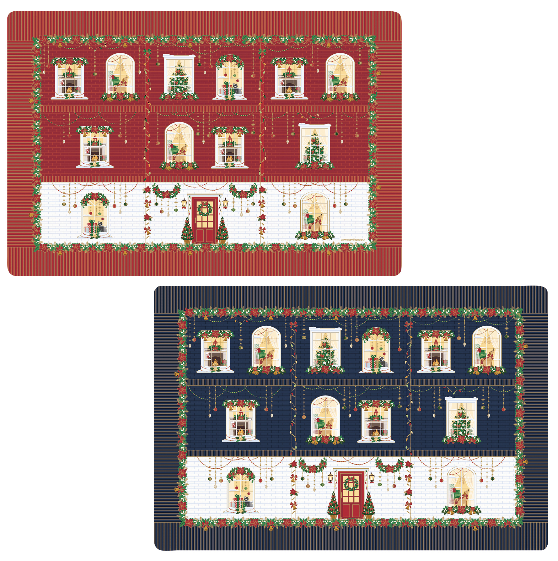 Műanyag tányéralátét kétoldalas 45x30cm, Atmosphere, Festive Avenue