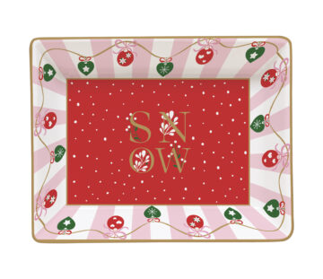 Porcelántálka 14x11cm, dobozban, Christmas Twist