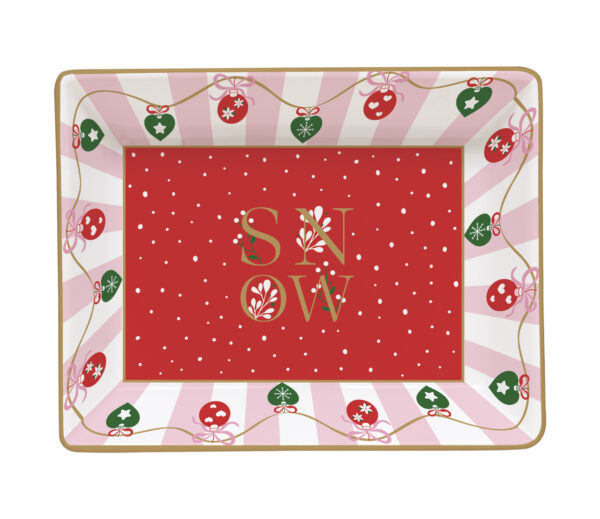 Porcelántálka 14x11cm, dobozban, Christmas Twist