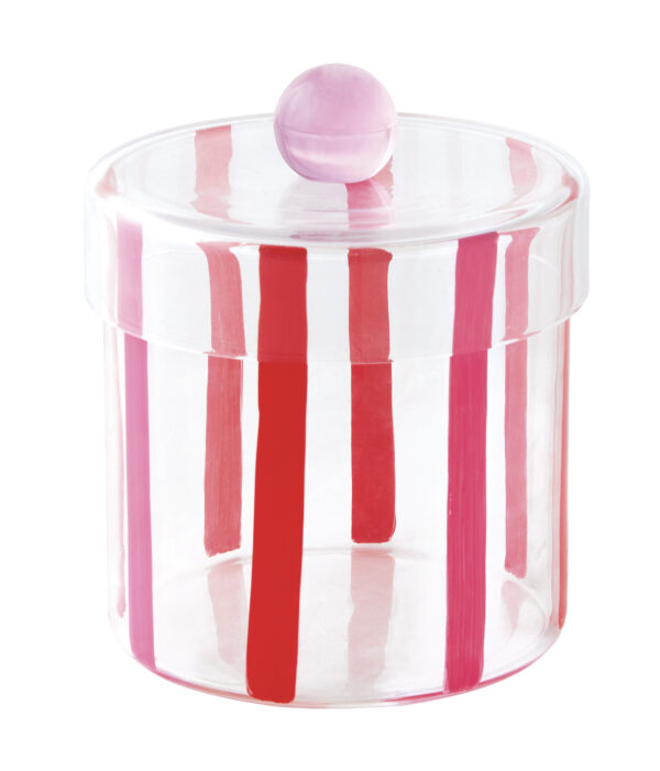 Üveg cukorkatároló, 9×9,5cm, dobozban, Christmas Twist