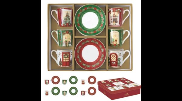 R2S.126FEAV Porcelán eszpresszócsésze+alj 6 személyes