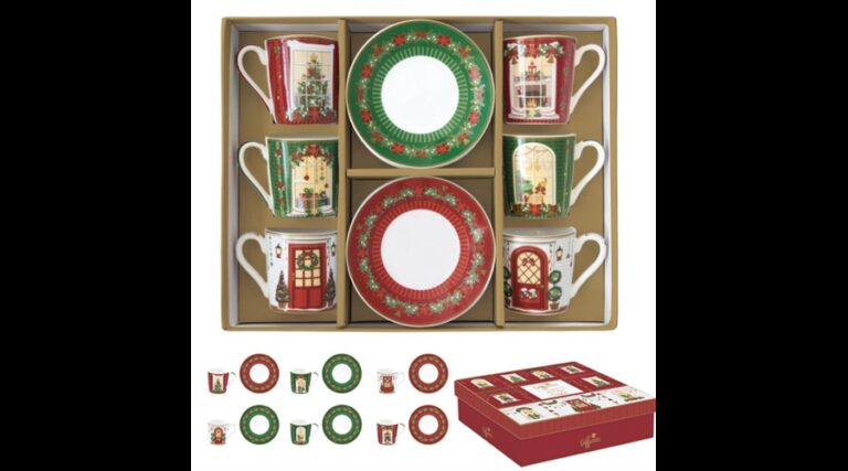 R2S.126FEAV Porcelán eszpresszócsésze+alj 6 személyes