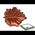 R2S.1532FODR Juharfalevél üvegtányér 28x23cm