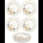 R2S.1100WHEL Porcelán desszerttányérszett 4db-os