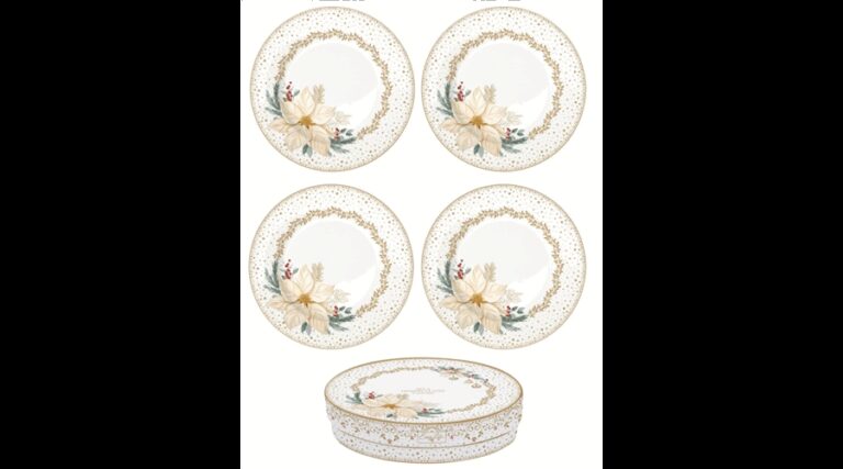 R2S.1100WHEL Porcelán desszerttányérszett 4db-os