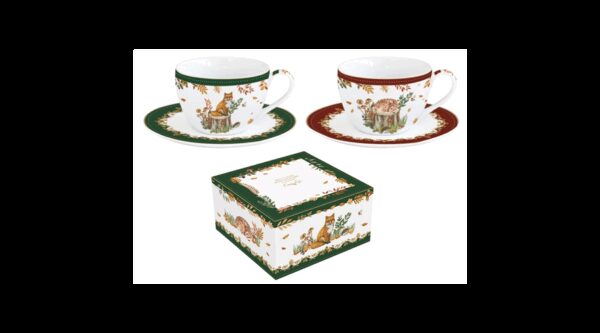 R2S.922FODR Porcelán teáscsésze+alj 240ml